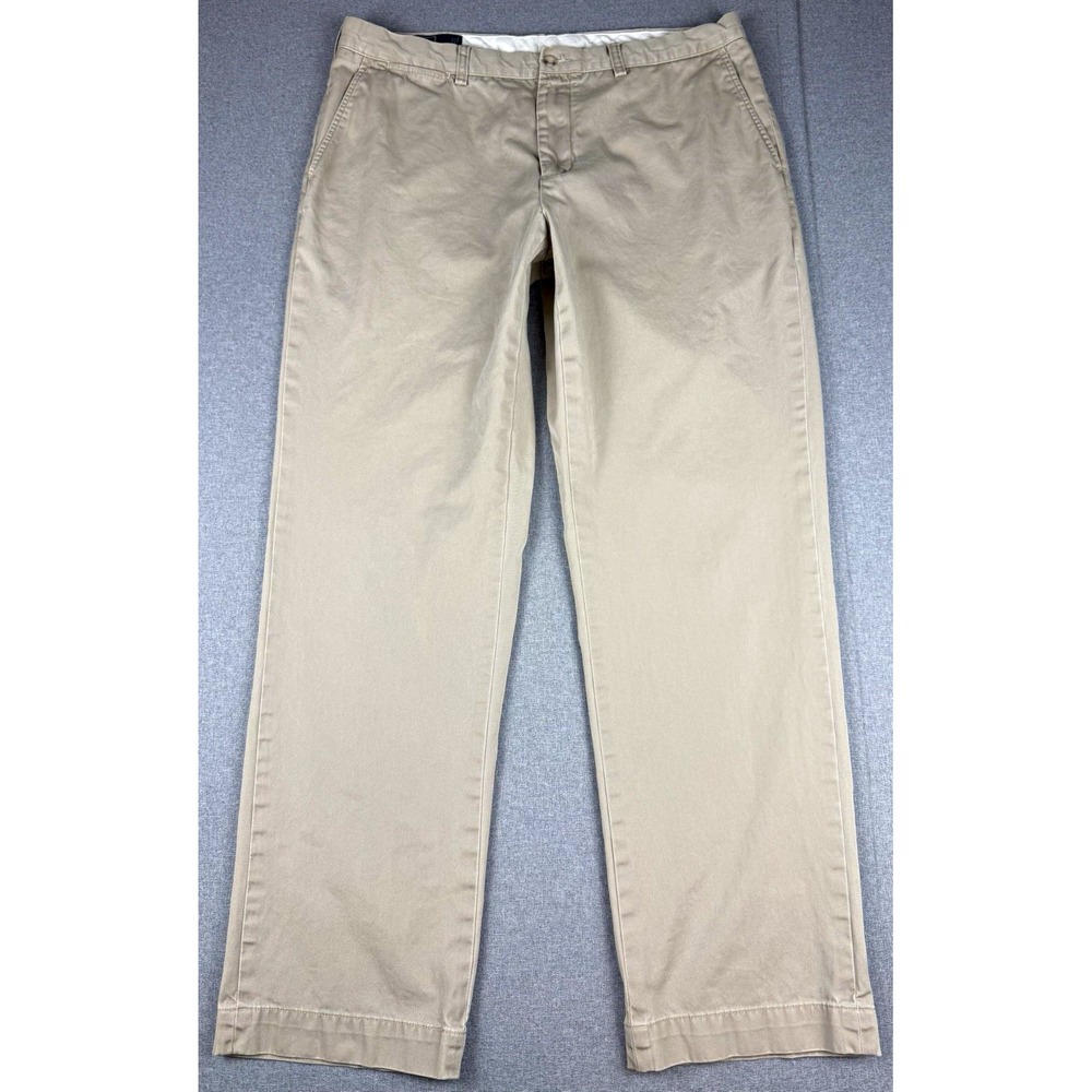 Polo Ralph Lauren Preston Pant Mens 38x34 Khaki Chino Pants 100% Cotton